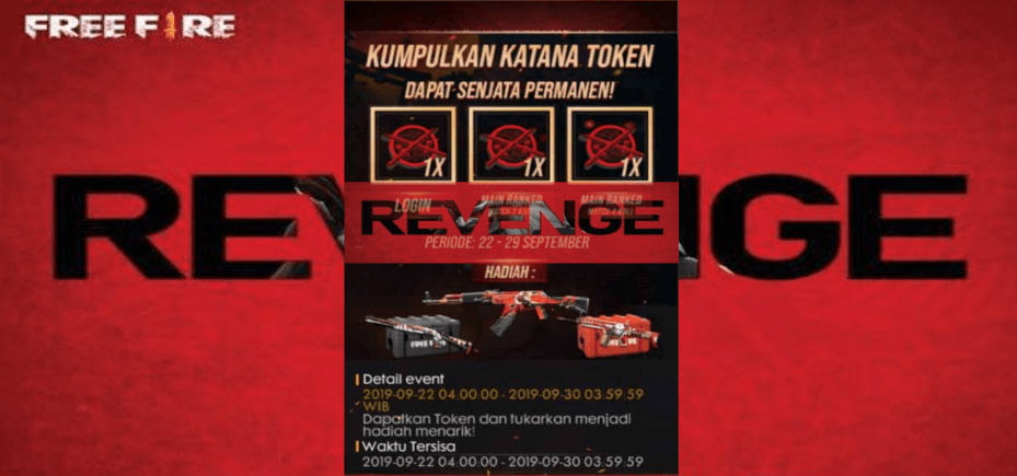 Event Blood Revenge FF, Dapatkan Skin Senjata Permanen !